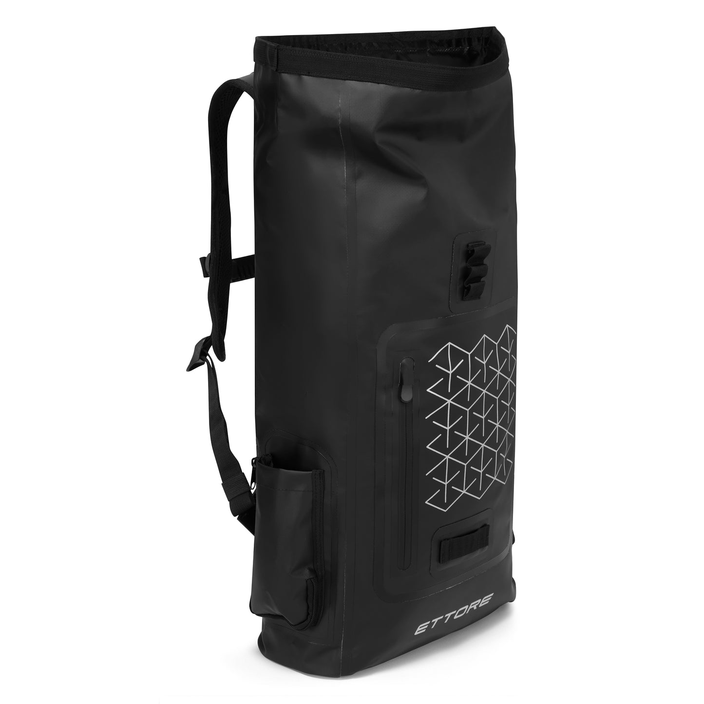 Ettore Echo Cycling Rucksack 100% Waterproof Dry Bag Roll Top - Black